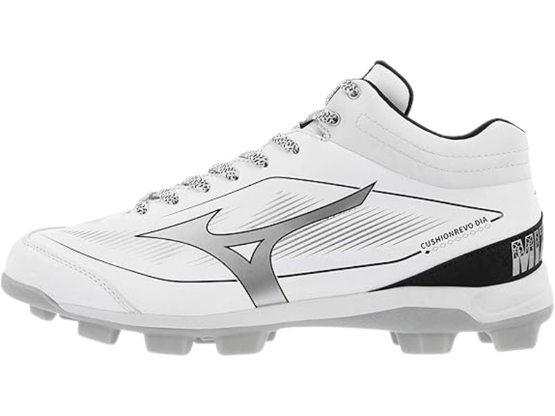 Mizuno - Cushionrevo - Diamond - Mid - TPU Molded - Wit/Zwart