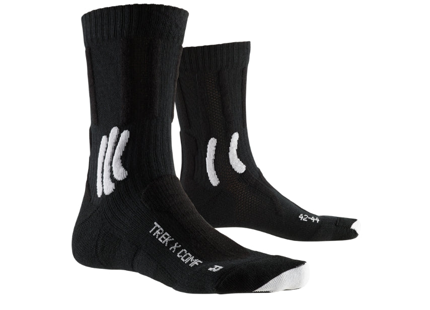 Wandersocken – Trek X – Synthetisch – (schwarz/weiß) – Größe 39–41