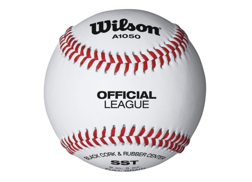 Offizieller Leder-Baseball der Liga – WTA1050B – 4 Stück (weiß)