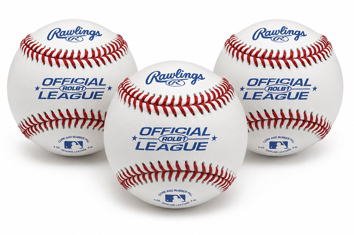 Rawlings - Leren Honkbal - ROLB1 - 9 inch - 3 STUKS
